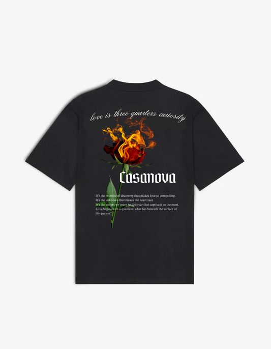 THE CASANOVA QUOTE BLACK TEE