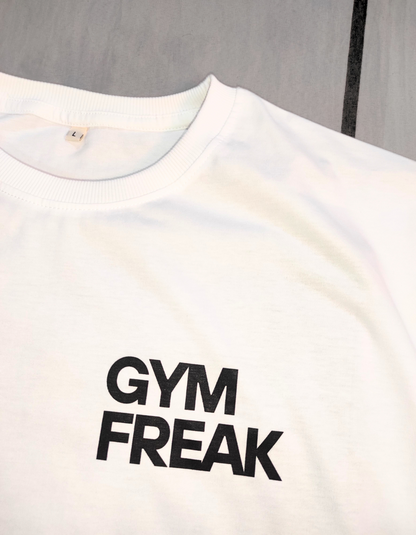 THE GYM FREAK CREAM WHITE TEE